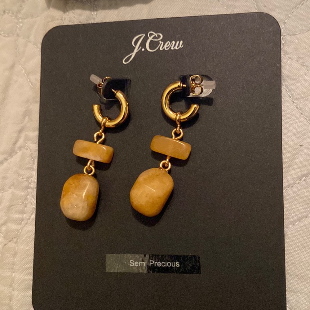 New with tags ladies semi precious stone drop earrings